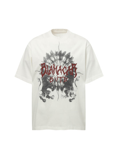 Distressed Batik Graphic T-Shirt 