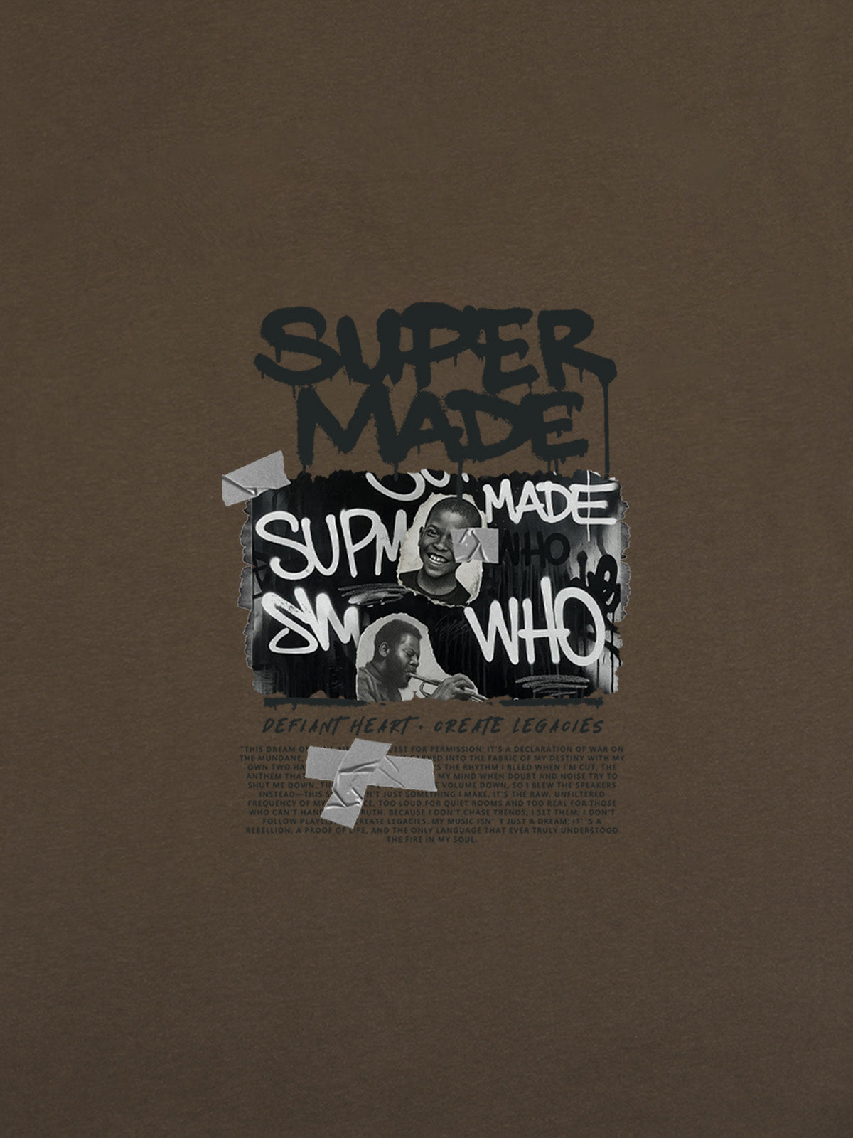 Streetwear Graffiti Character Collage Graphic T-Shirt 