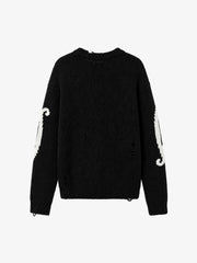 Salt Bones Skull Graphic Knit Sweater