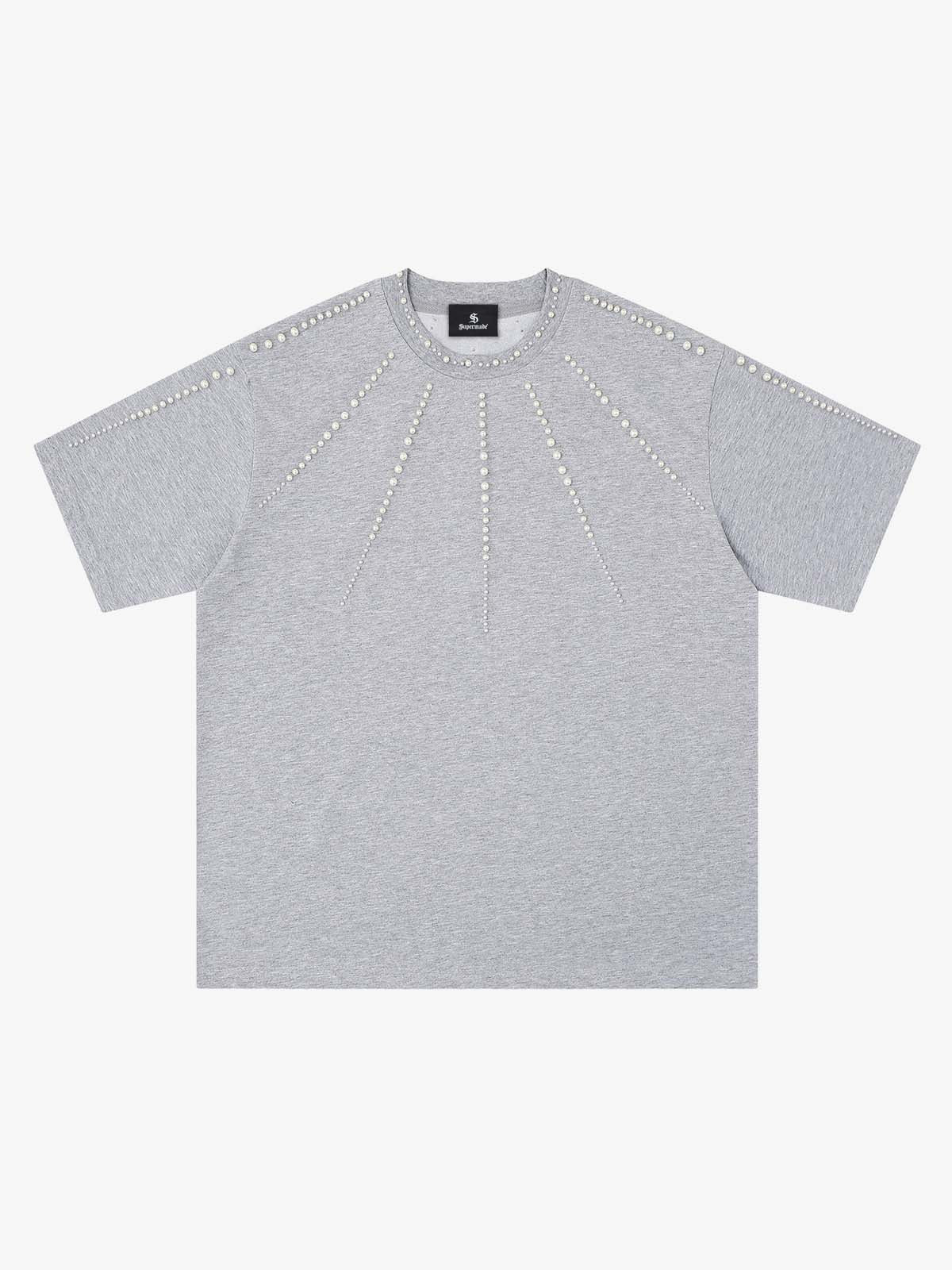 Perlenbesetztes T-Shirt