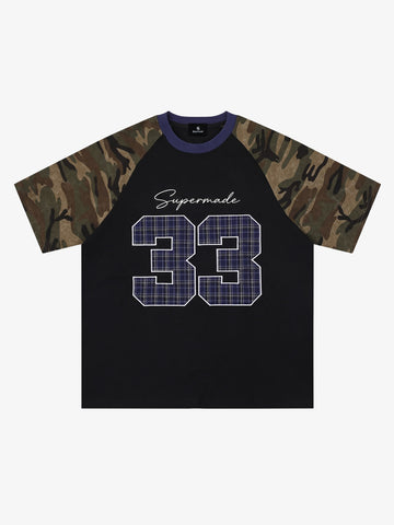 Camo Patchwork Embroidered Tee