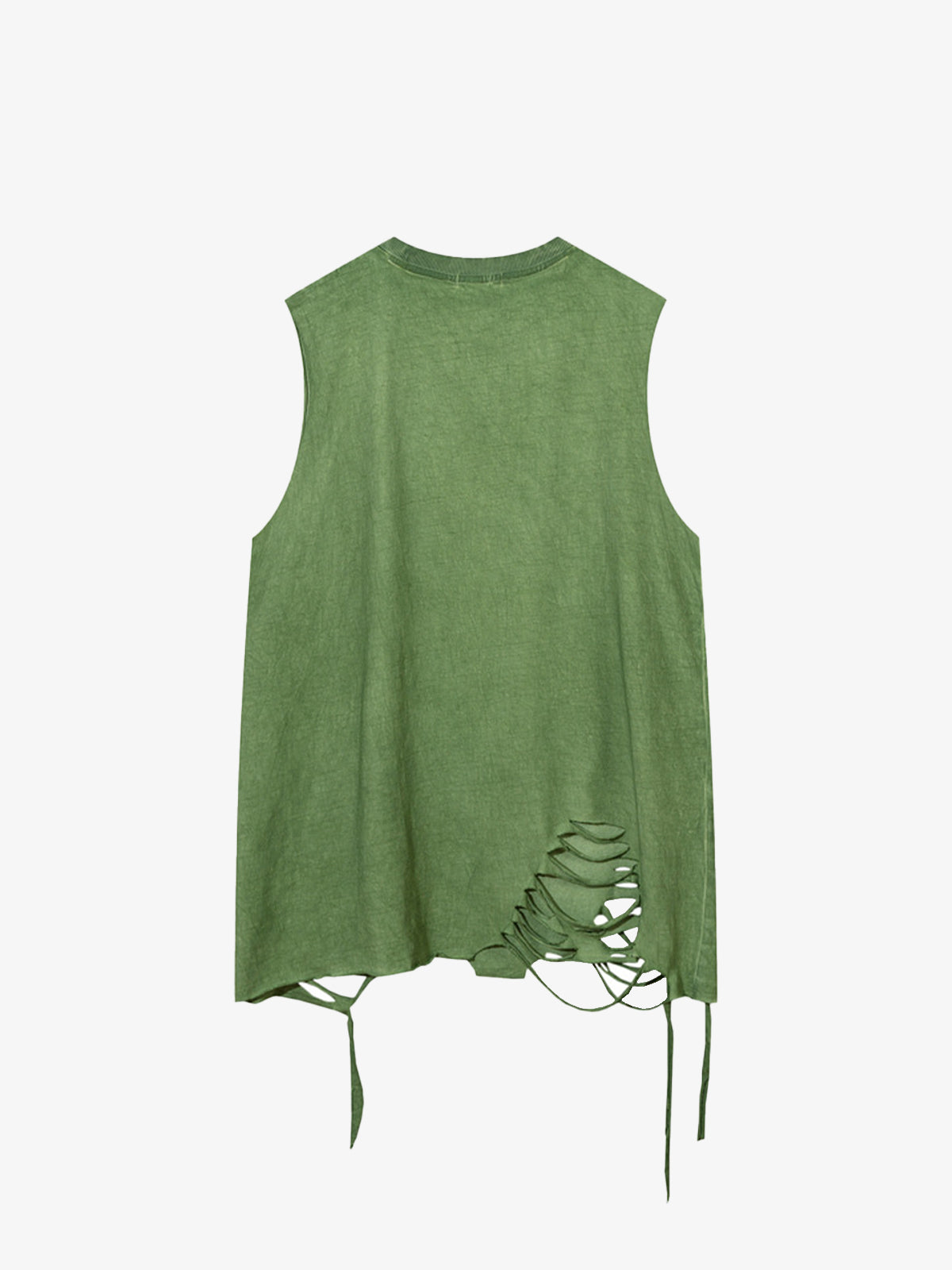 Street Ripped Vest with Detachable Necklace 