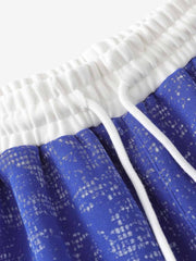 Textured Knit Wide-Leg Drawstring Pants