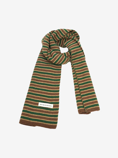 Striped Knit Scarf - Perfect for Casual and Festive Outfits 