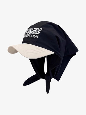 Cotton Kids Sun Protection Hat with Adjustable Neck Scarf, Breathable and UV-Resistant Baby Cap for Outdoor Activities 