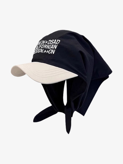 Cotton Kids Sun Protection Hat with Adjustable Neck Scarf, Breathable and UV-Resistant Baby Cap for Outdoor Activities 