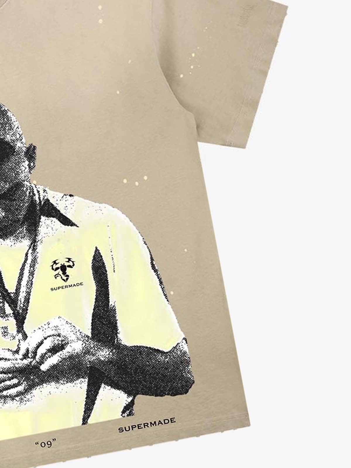 Vintage Soccer Figure Graphic T-Shirt 