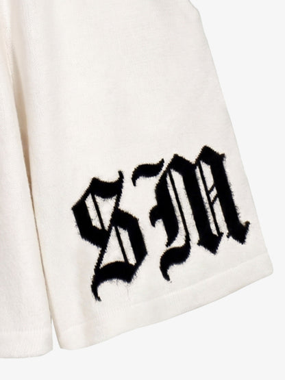 Gothic Chenille Oversized Street Shorts