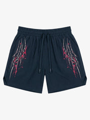 Y2K Thorn Graphic Drawstring Shorts 