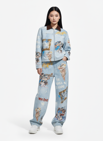 Artistic Renaissance Denim Set - 2484 