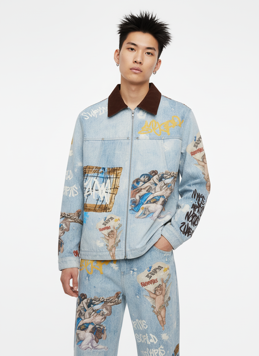 Artistic Renaissance Denim Set - 2484 