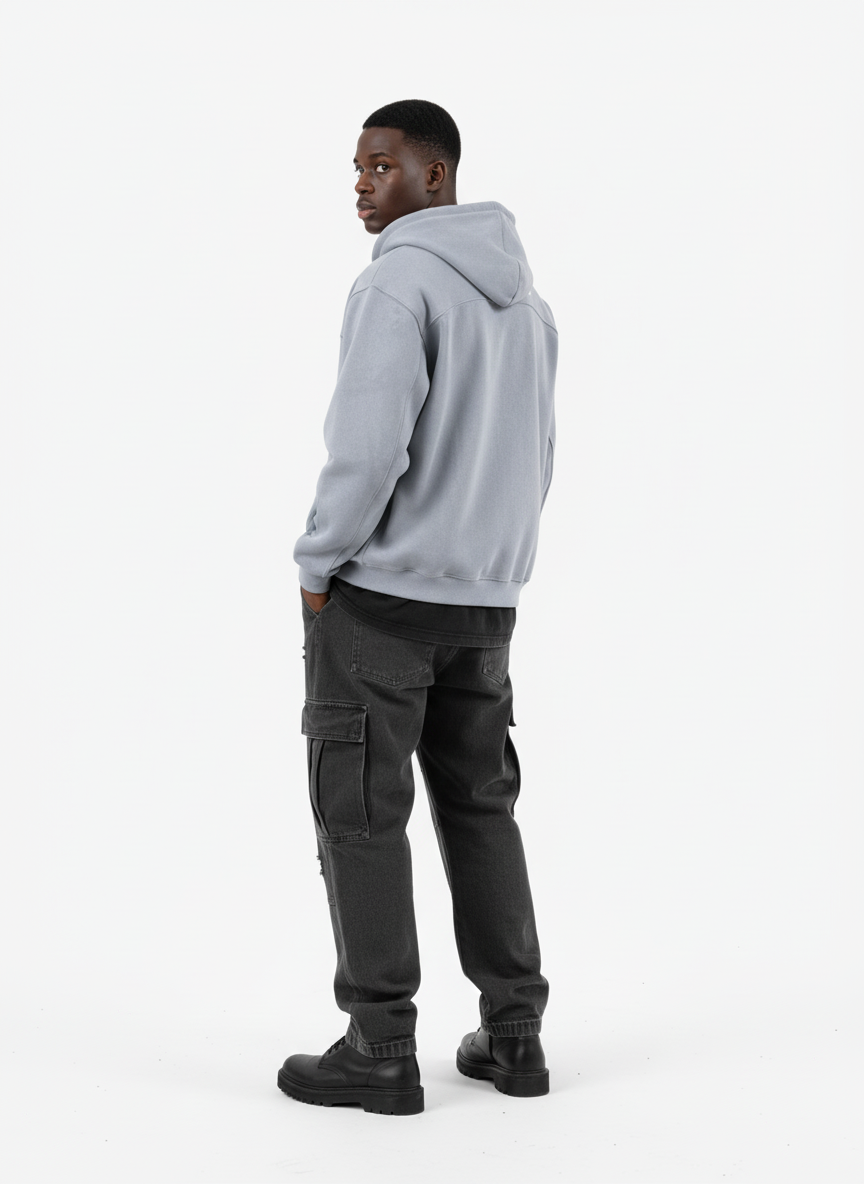 Vintage Suede Letter Embroidered Cropped Zip Up Hoodie 