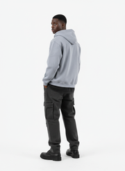 Vintage Suede Letter Embroidered Cropped Zip Up Hoodie 