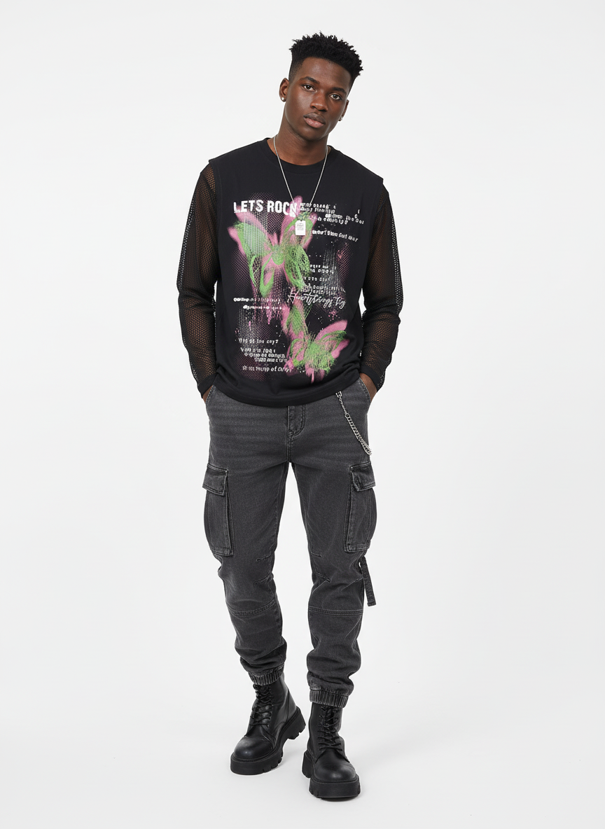 Street Butterfly Graphic Tank Top 