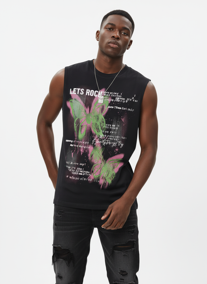 Street Butterfly Graphic Tank Top 