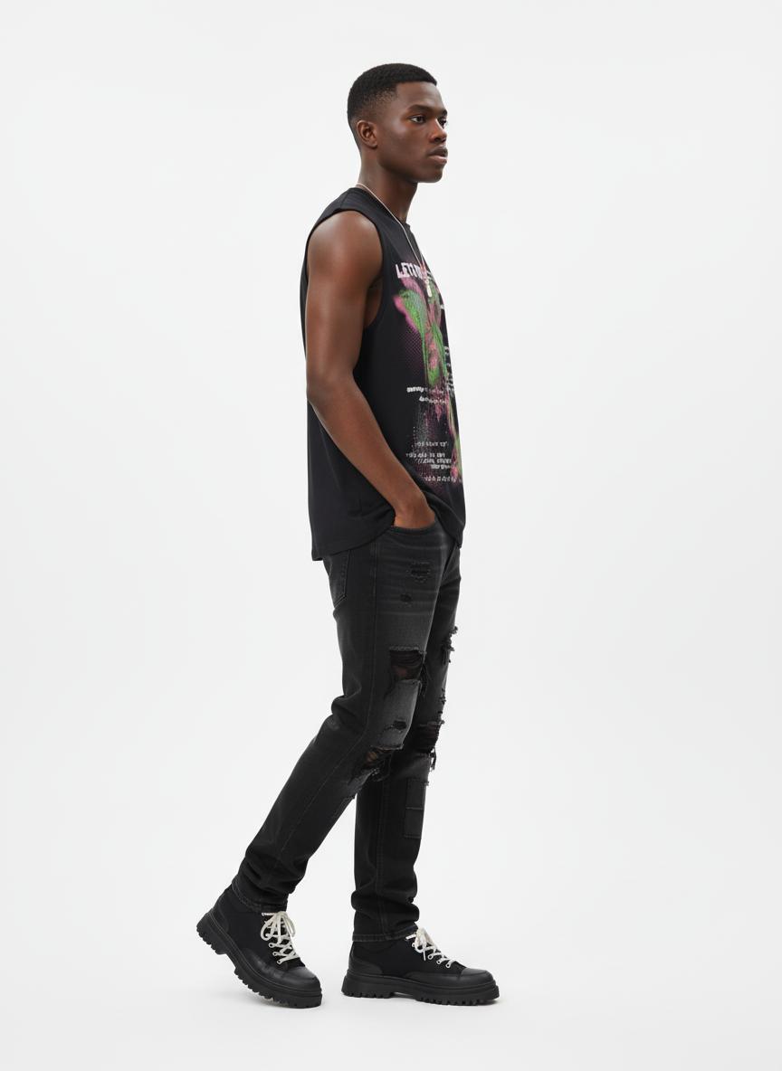 Street Butterfly Graphic Tank Top 