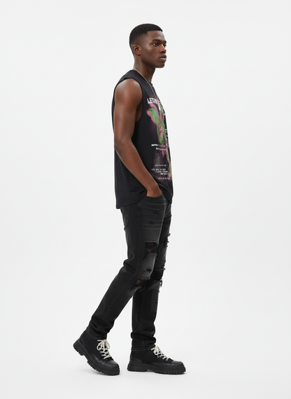 Street Butterfly Graphic Tank Top 