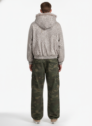 Cotton Cheetah Print Mink Fur Hooded Jacket - 2270 