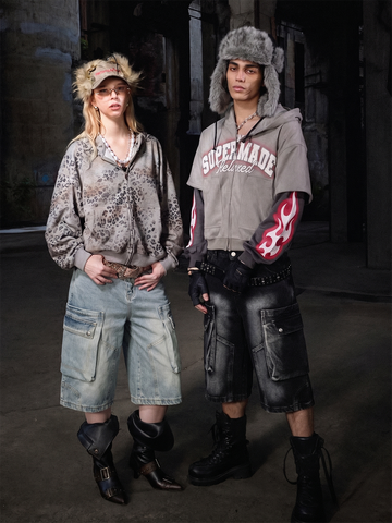 Cargo Multi-Pocket Denim Jorts