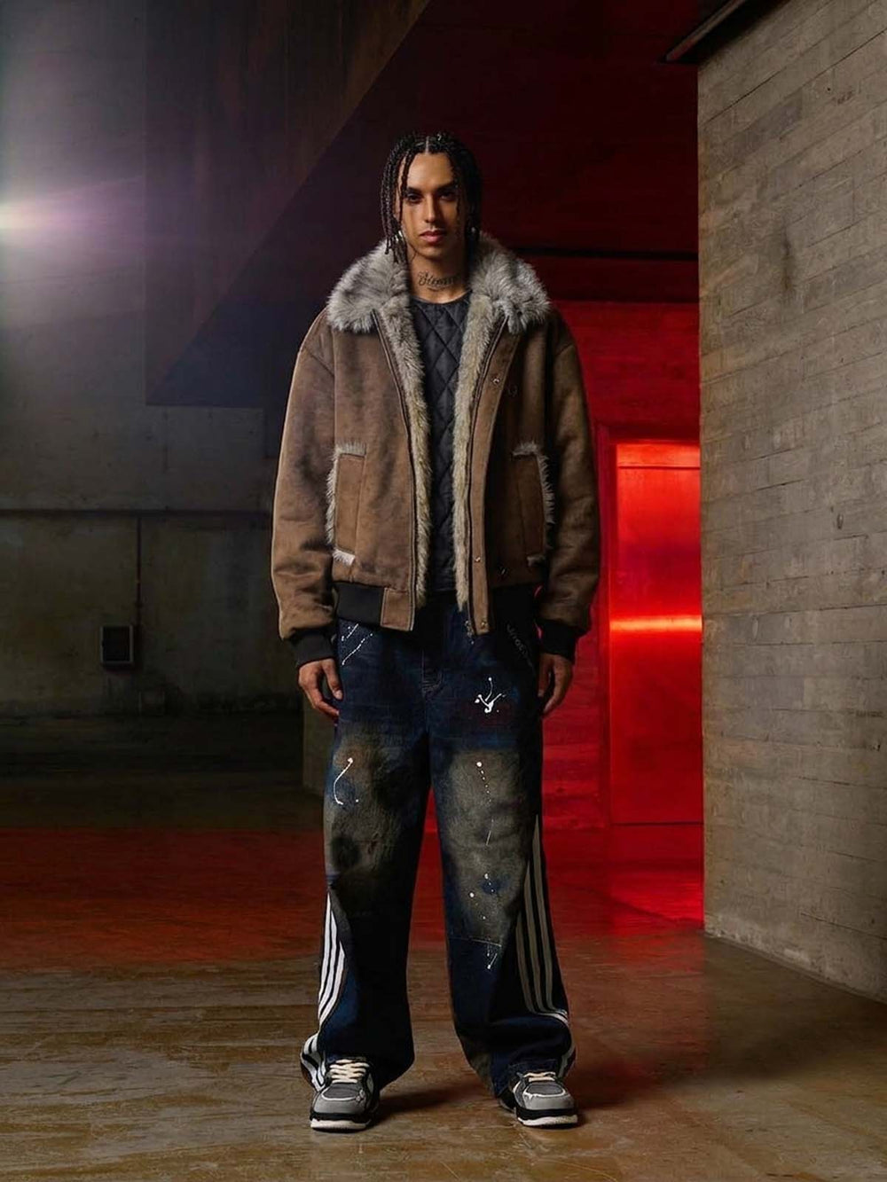 Faux-Fur Collar Padded Jacket