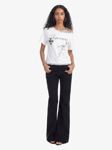 Gothic-Layered Grommet Strap T-Shirt 