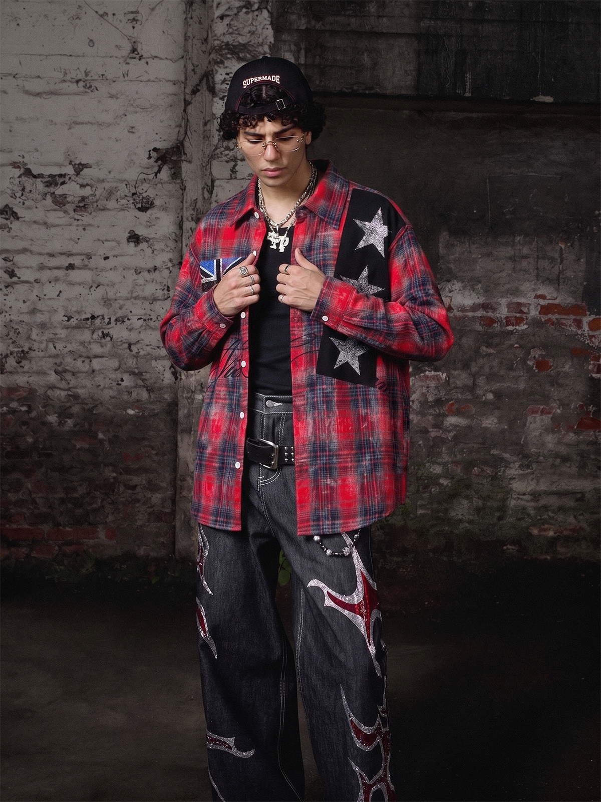 Plaid Star Floral Shirt