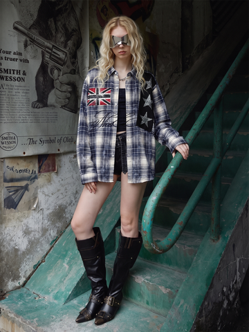 Plaid Star Floral Shirt