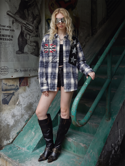 Plaid Star Floral Shirt