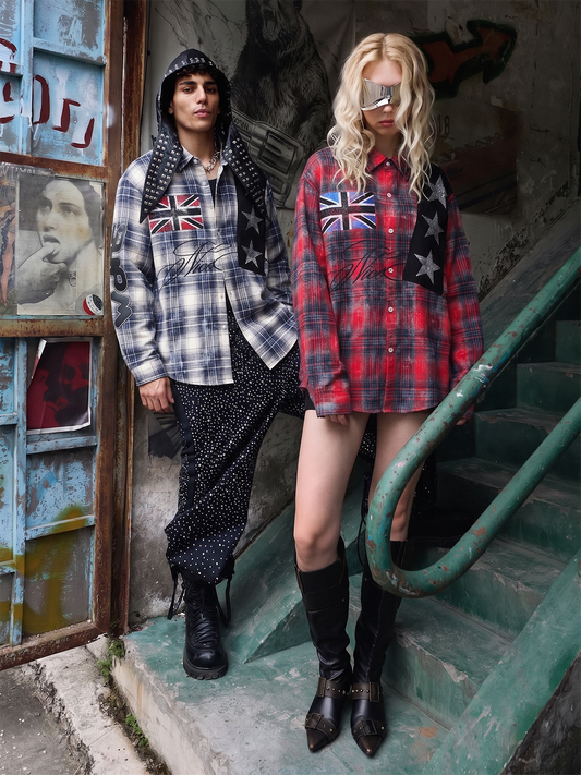 Plaid Star Floral Shirt