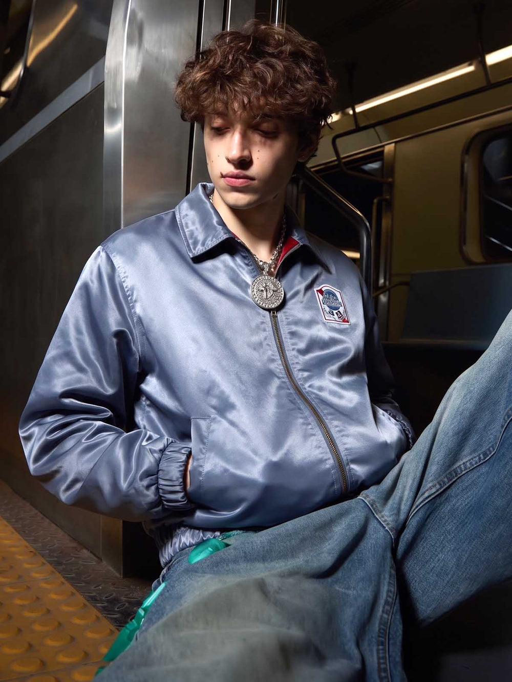 Street Badge Embroidered Lapel Jacket