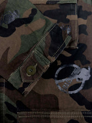 Anti-War Graphic Camo Jacket; Army Green Camouflage / S, Army Green Camouflage / M, Army Green Camouflage / L, Army Green Camouflage / XL, Army Green Camouflage / 2XL