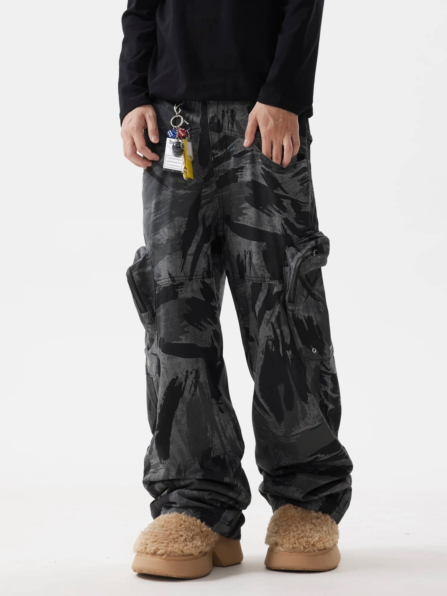 Thesupermade Multi-Pocket Camo Cargo Pants