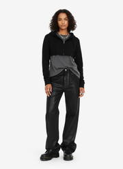 Thesupermade Black Wax Coated Flare Jeans - 2212 