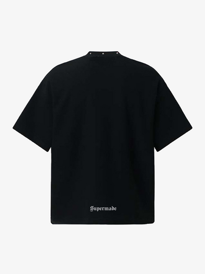 顔のない肖像画ワッフルニットTシャツ