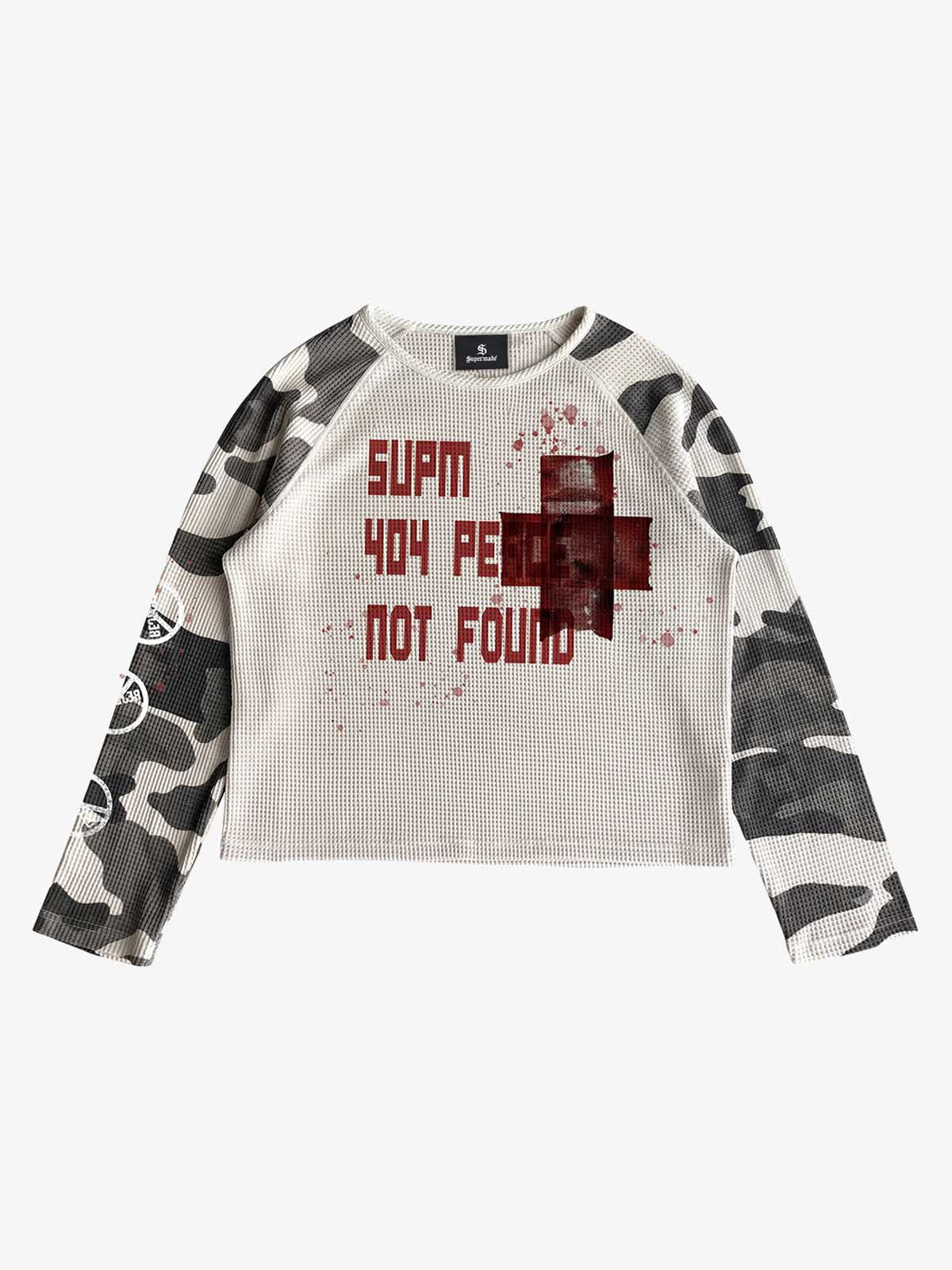 Camo Waffle Raglan Long Sleeve Tee
