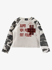 Camo Waffle Raglan Long Sleeve Tee