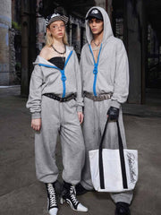 Chunky Zip Boxy Fit Zip-Up Hoodie