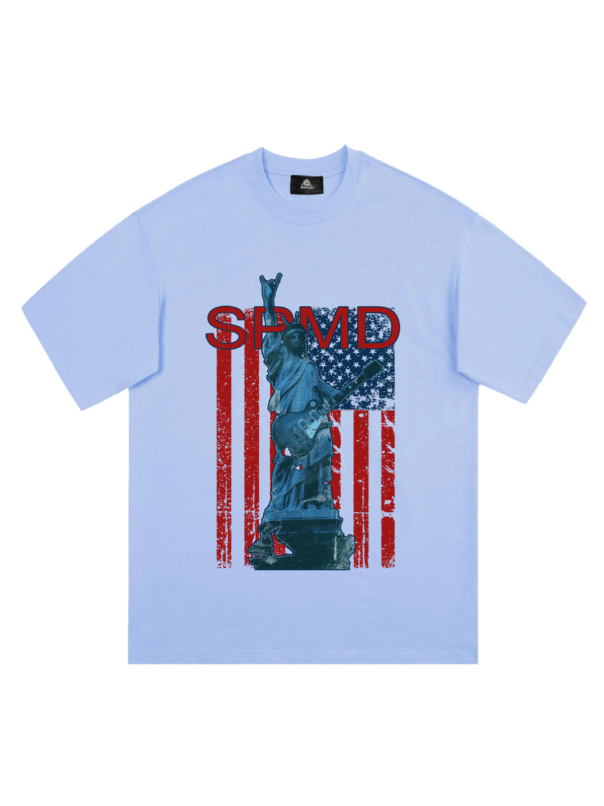 Original Rock Statue Of Liberty Print T-shirt 