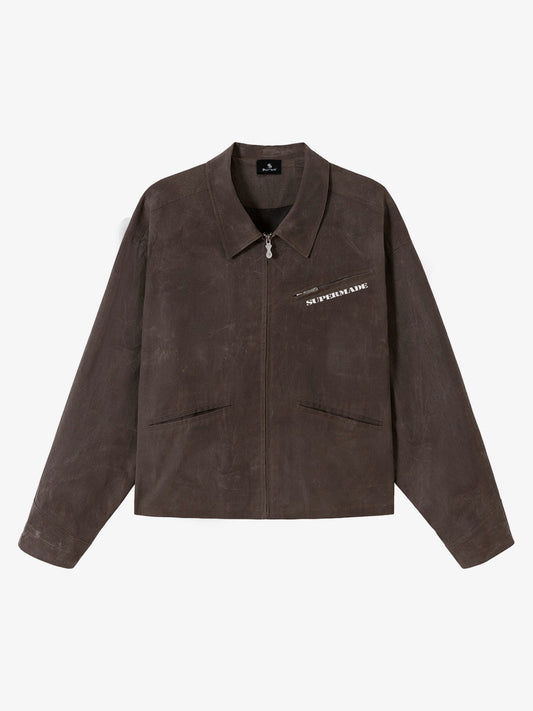 Vintage Washed Batik Spray Color Work Jacket 