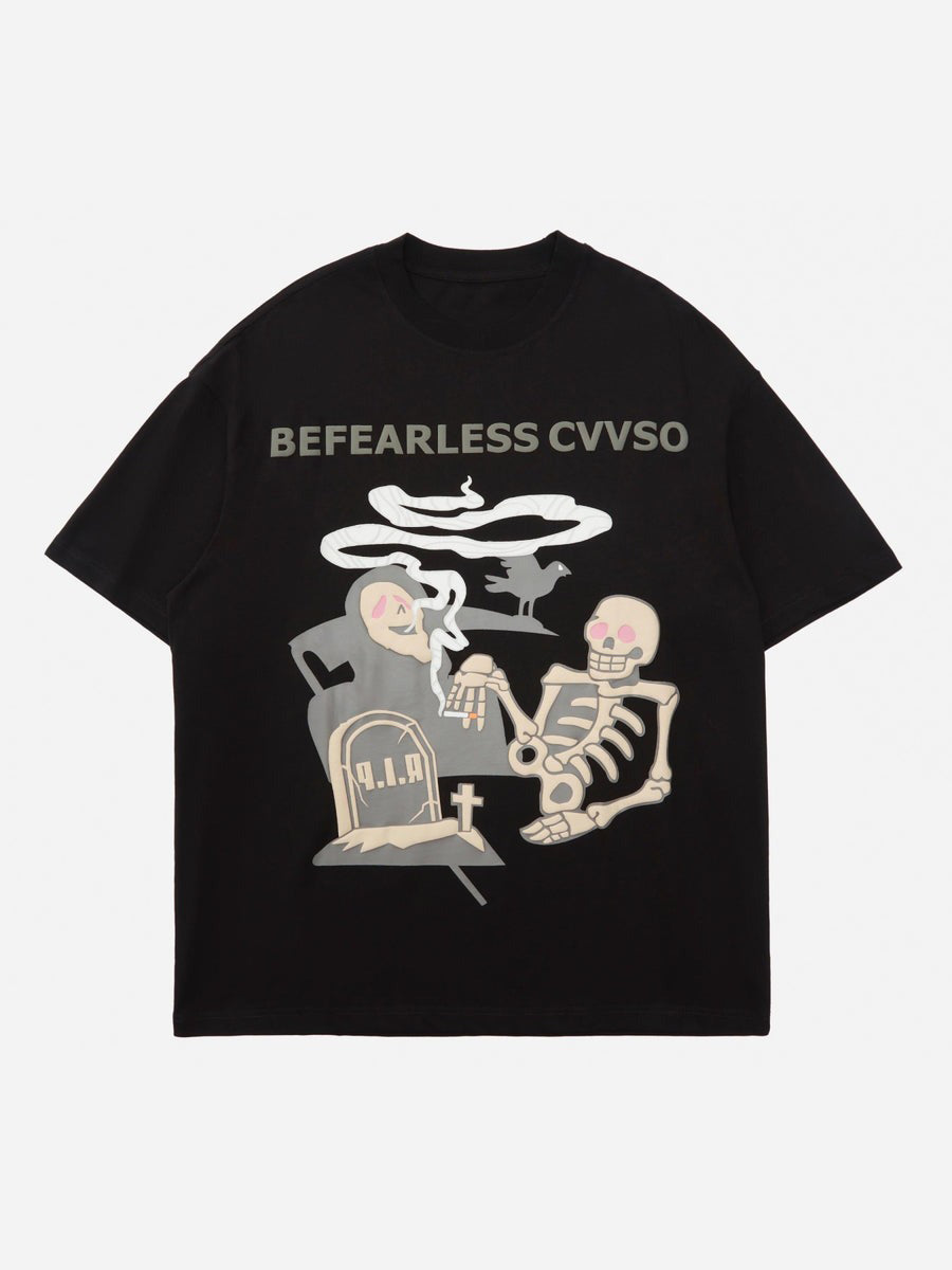 Thesupermade Skull Print T-Shirt