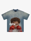Pink Washed Boxing Graphic Tee