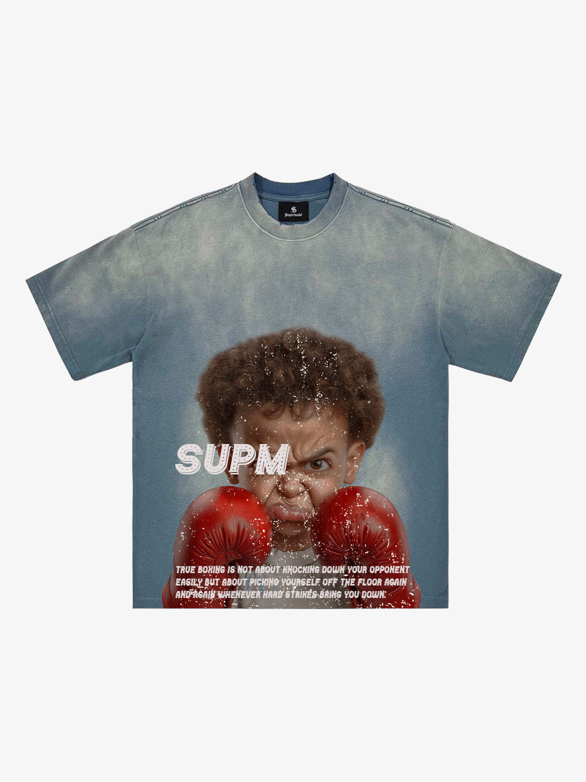 Pink Washed Boxing Graphic Tee