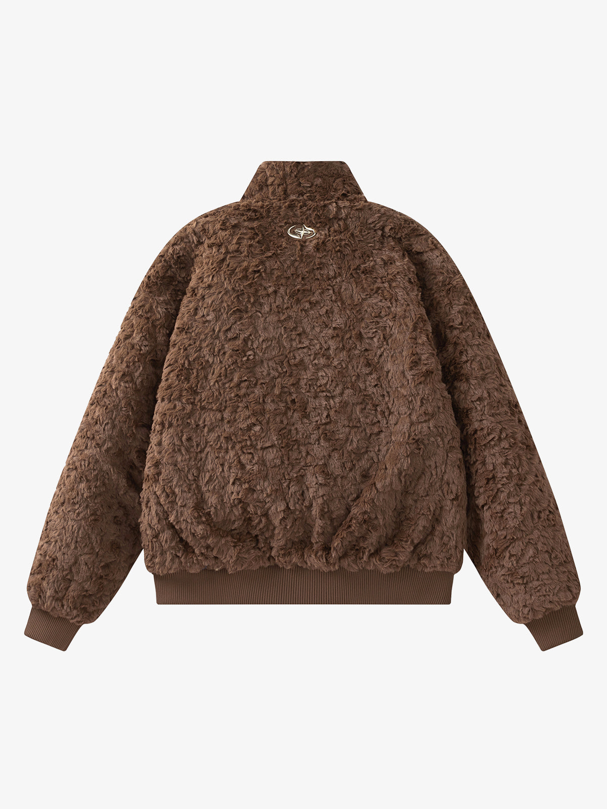 Vintage Stand Collar Sherpa Fleece Cotton Jacket 