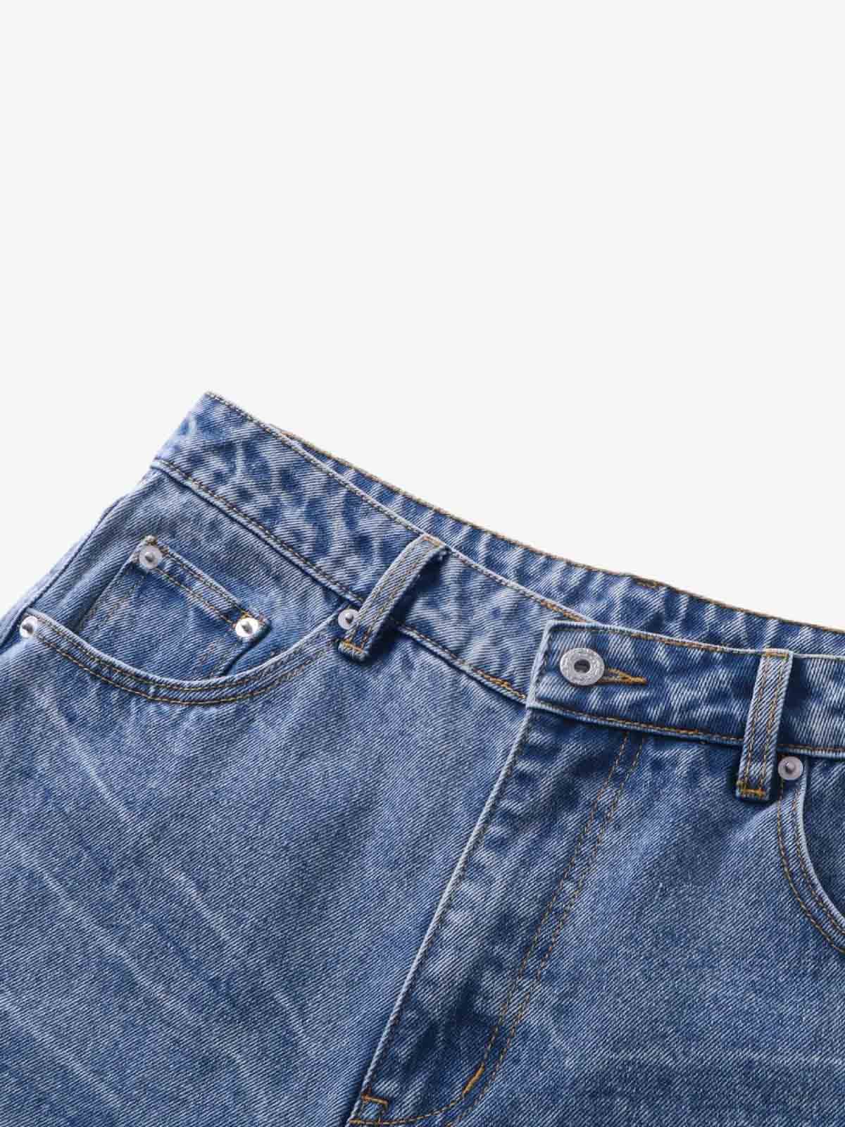 Y2K Faded Stacked Denim Jeans 