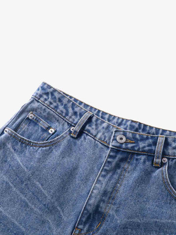 Y2K Faded Stacked Denim Jeans 