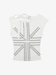 Flag Graphic Off-Shoulder T-Shirt