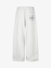 Studded Curved-Seam Wide-Leg Sweatpants