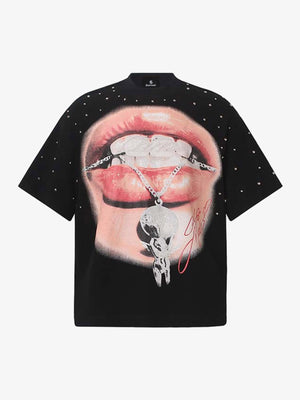 Street Mouth Graphic Print T-Shirt