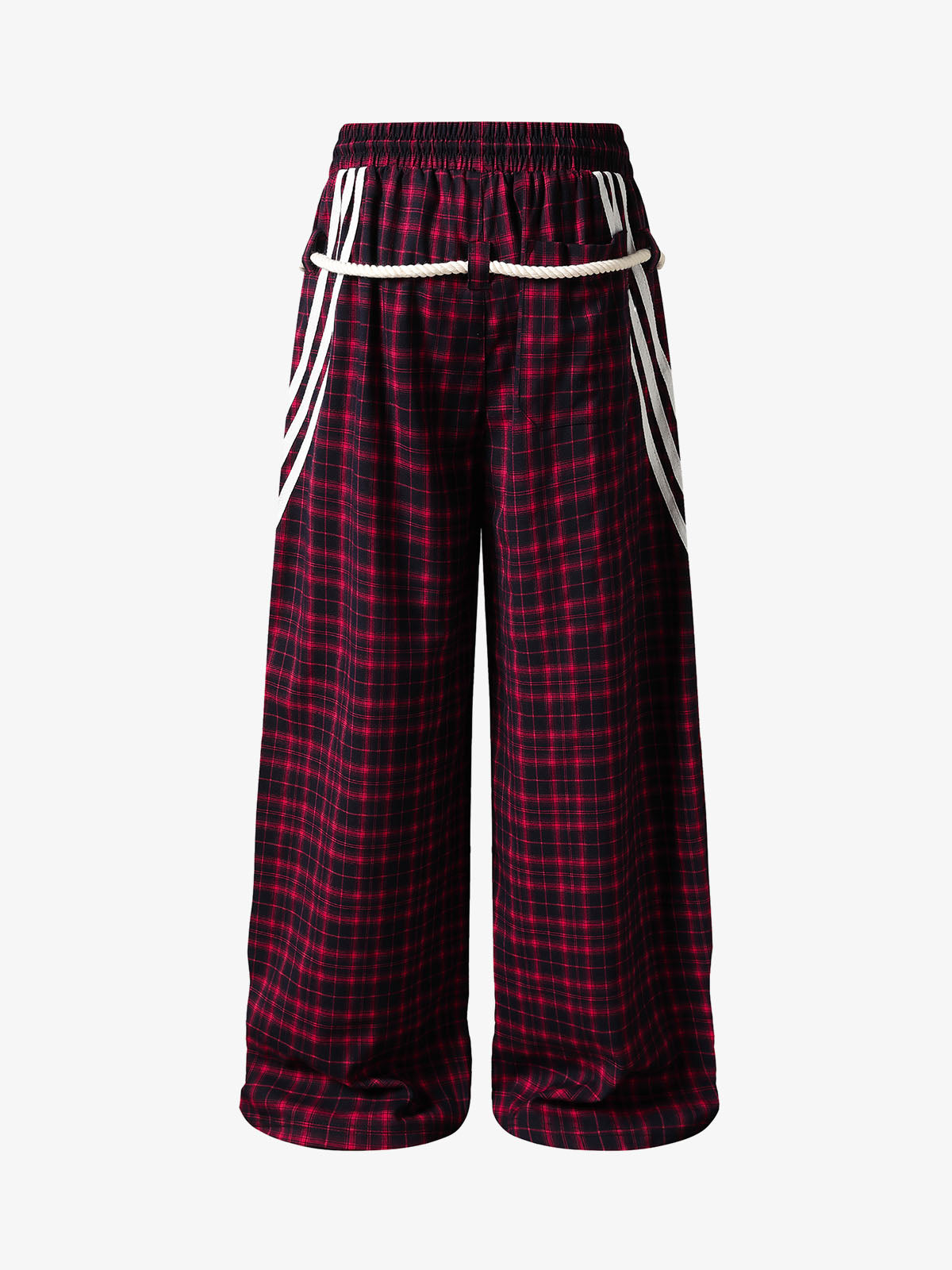 Plaid Patchwork Pants