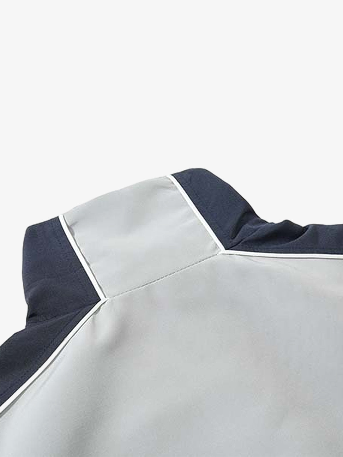 Letter Embroidered Color Block Stand-Collar Jacket